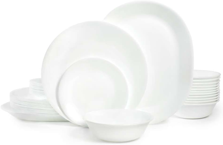 Corelle 38-Piece Dinnerware Set - Winter Frost White